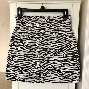 Zebra Print Denim Zara Skirt
